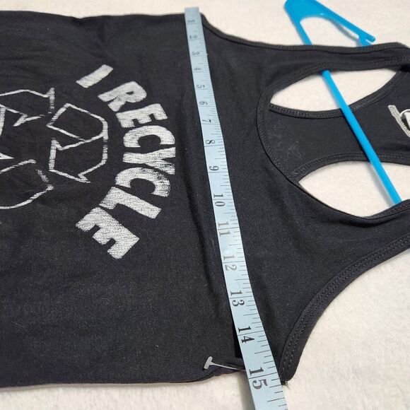 Lost Gods Sleeveless Blouse For Women Size Small Black I Recycle Logo  B8 - Picture 4 of 9